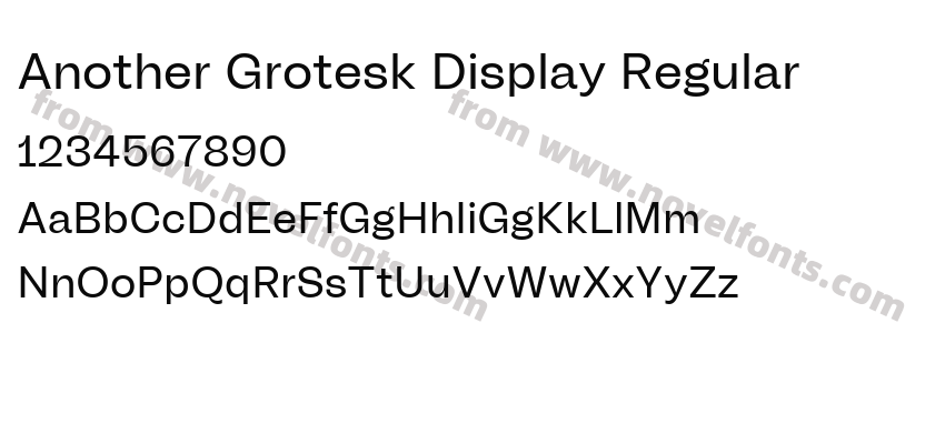 Another Grotesk Display RegularPreview