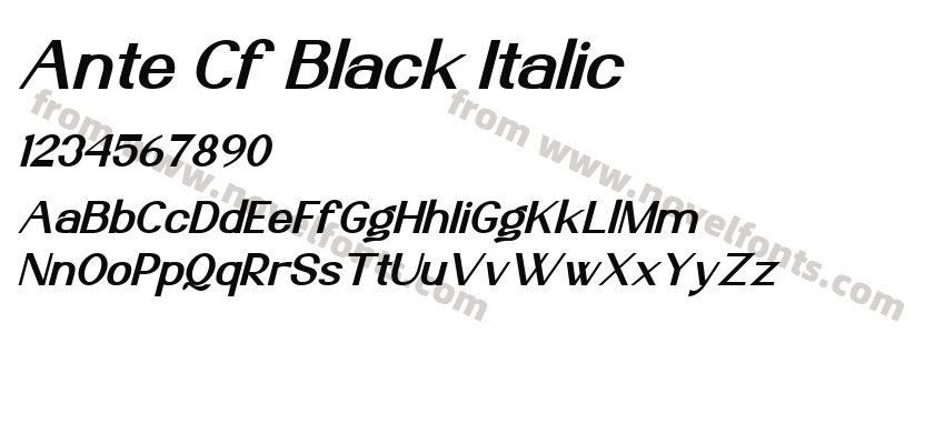 Ante Cf Black ItalicPreview