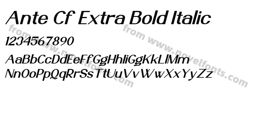 Ante Cf Extra Bold ItalicPreview