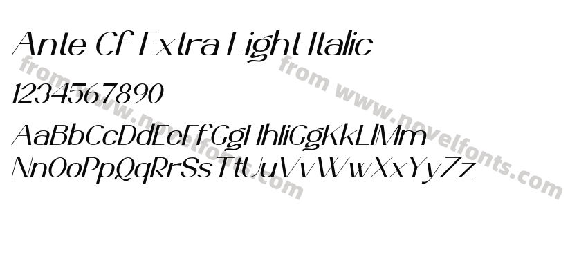 Ante Cf Extra Light ItalicPreview