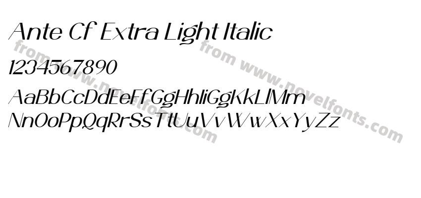 Ante Cf Extra Light ItalicPreview