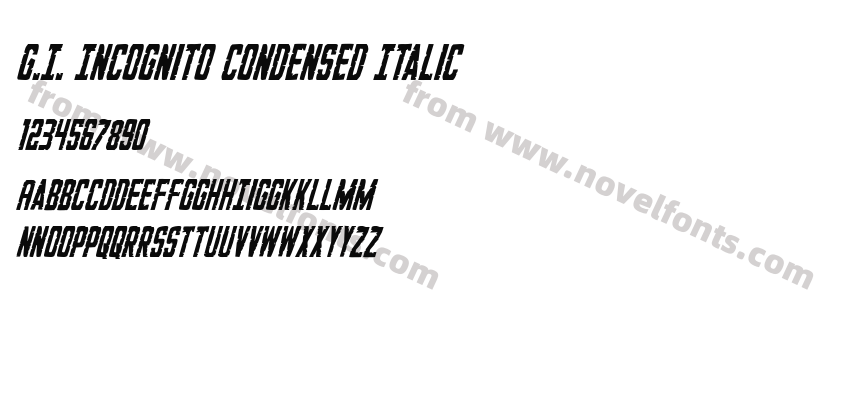 G.I. Incognito Condensed ItalicPreview