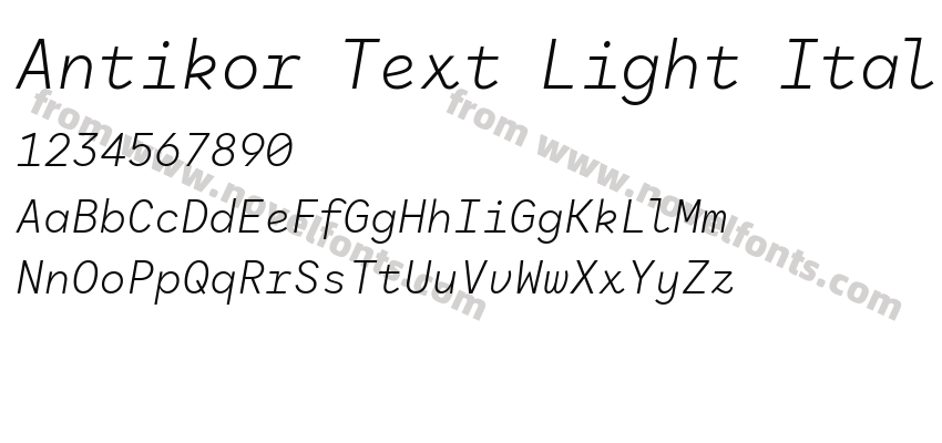 Antikor Text Light ItalicPreview