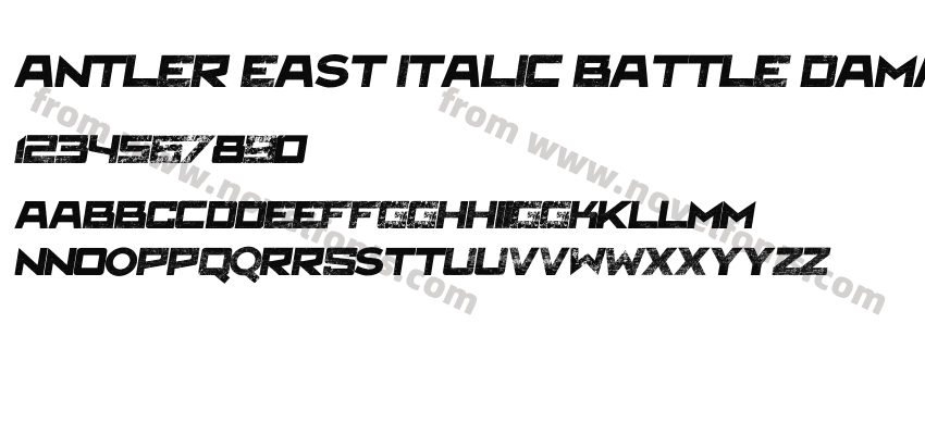 Antler East Italic Battle DamagePreview