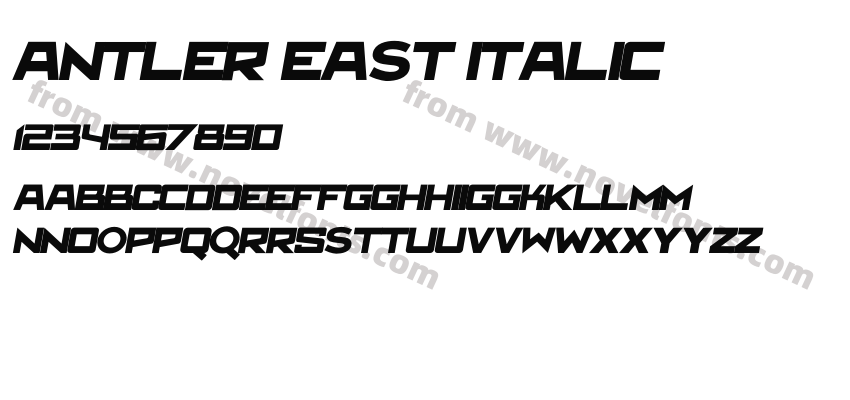 Antler East ItalicPreview