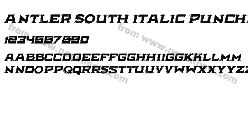 Antler South Italic PunchedPreview