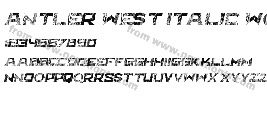 Antler West Italic WoodPreview