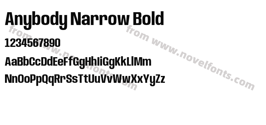 Anybody Narrow BoldPreview