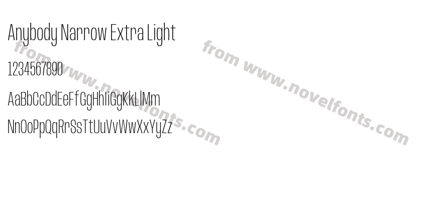 Anybody Narrow Extra LightPreview