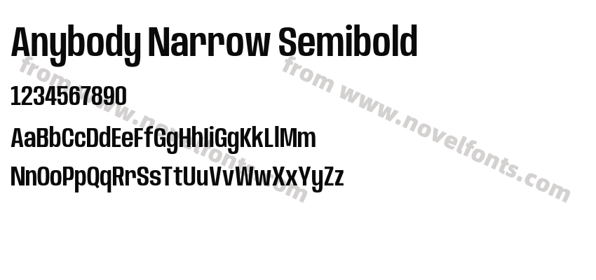 Anybody Narrow SemiboldPreview