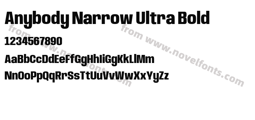 Anybody Narrow Ultra BoldPreview