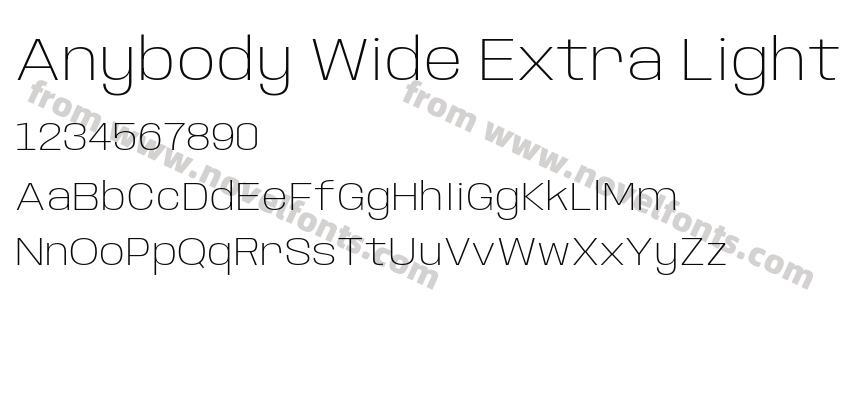 Anybody Wide Extra LightPreview