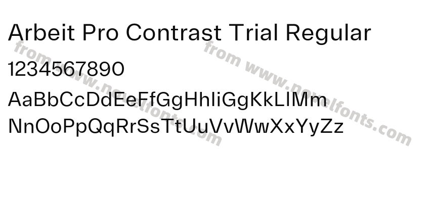 Arbeit Pro Contrast Trial RegularPreview