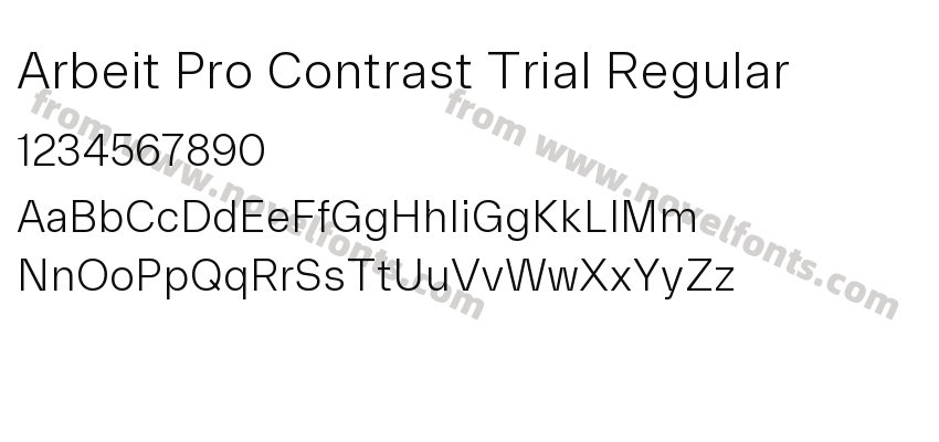 Arbeit Pro Contrast Trial RegularPreview