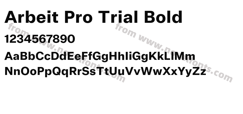 Arbeit Pro Trial BoldPreview