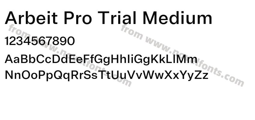 Arbeit Pro Trial MediumPreview