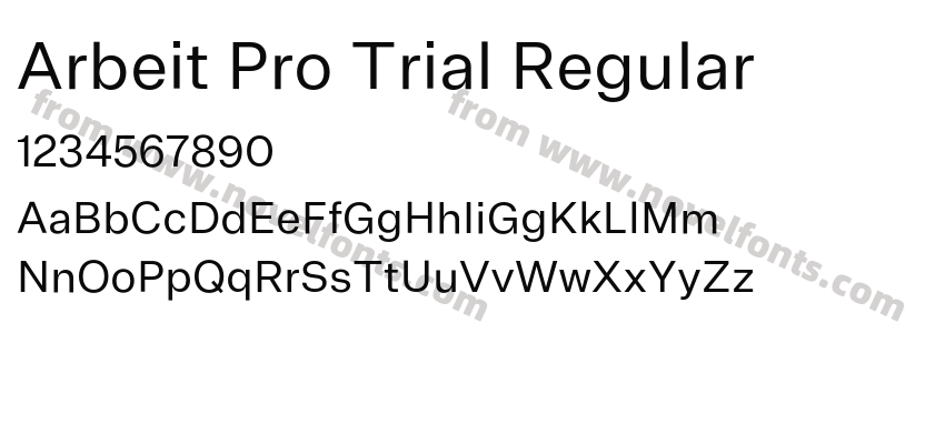 Arbeit Pro Trial RegularPreview