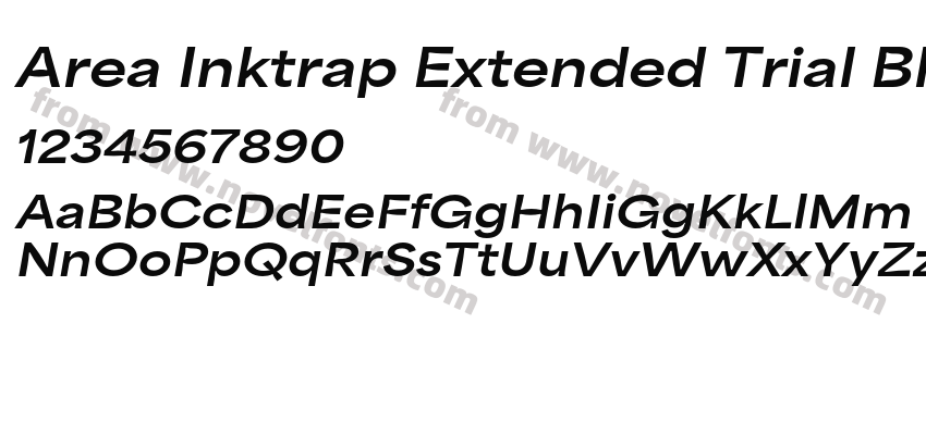 Area Inktrap Extended Trial Black ItalicPreview