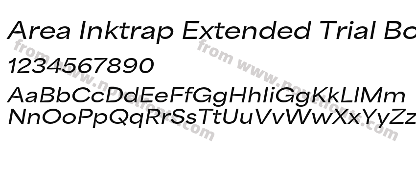 Area Inktrap Extended Trial Bold ItalicPreview