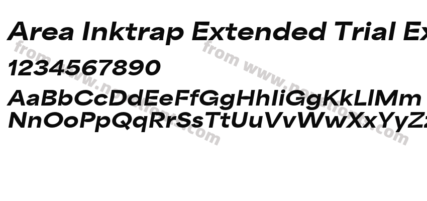 Area Inktrap Extended Trial Extrablack ItalicPreview