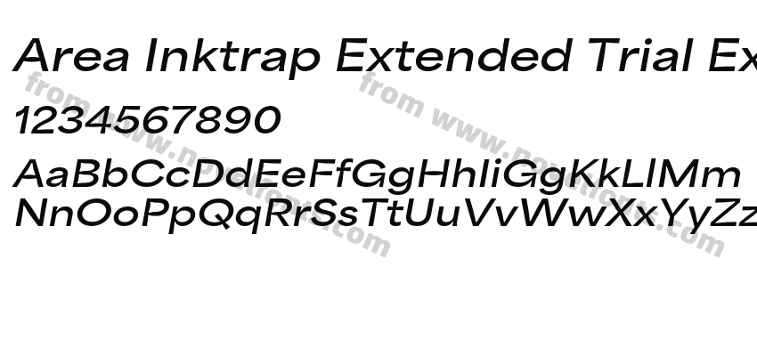 Area Inktrap Extended Trial Extrabold ItalicPreview