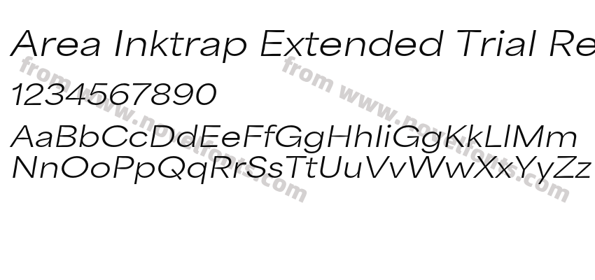 Area Inktrap Extended Trial Regular ItalicPreview