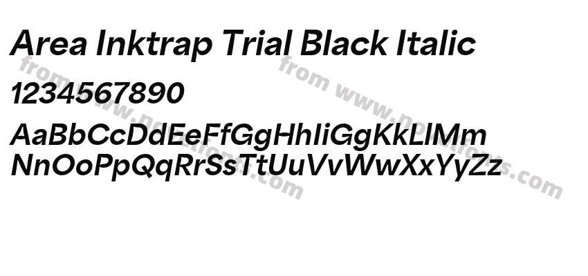 Area Inktrap Trial Black ItalicPreview