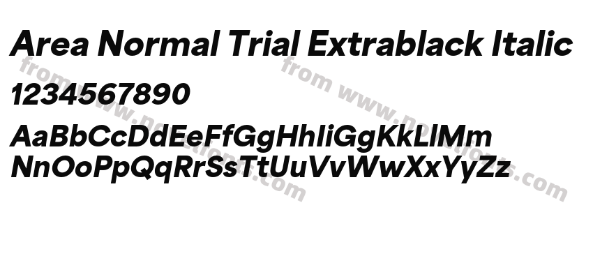 Area Normal Trial Extrablack ItalicPreview