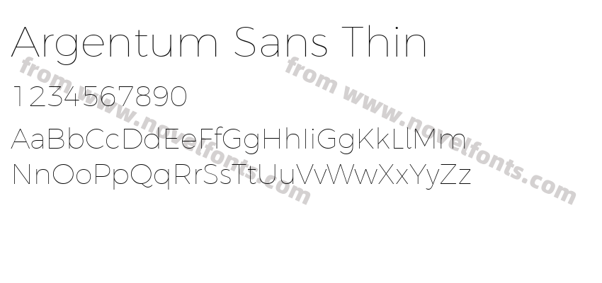 Argentum Sans ThinPreview