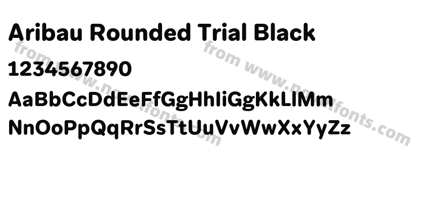 Aribau Rounded Trial BlackPreview