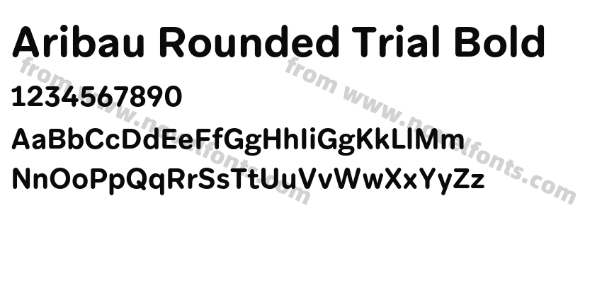 Aribau Rounded Trial BoldPreview