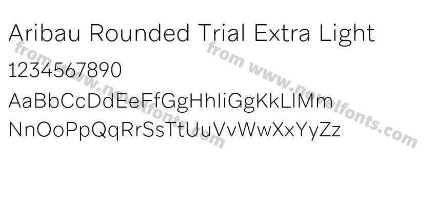 Aribau Rounded Trial Extra LightPreview