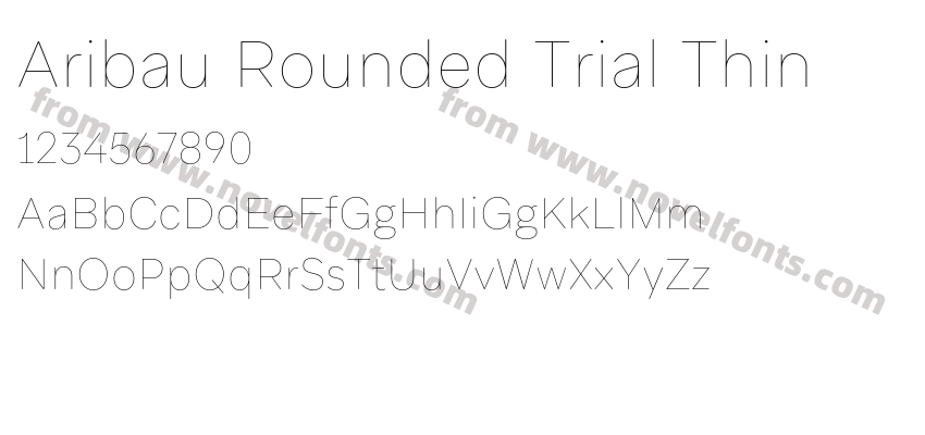 Aribau Rounded Trial ThinPreview