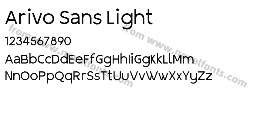 Arivo Sans LightPreview