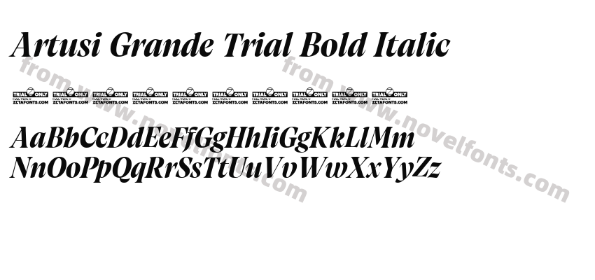 Artusi Grande Trial Bold ItalicPreview