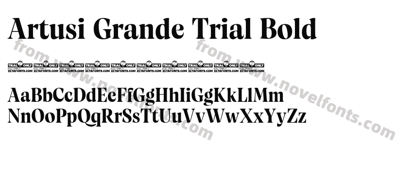 Artusi Grande Trial BoldPreview