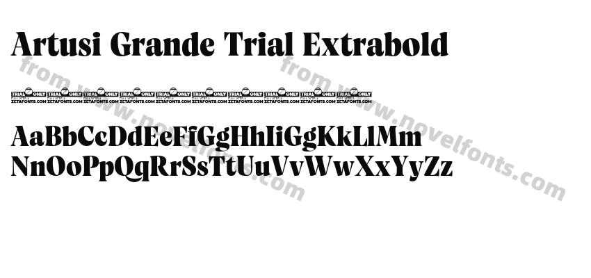 Artusi Grande Trial ExtraboldPreview