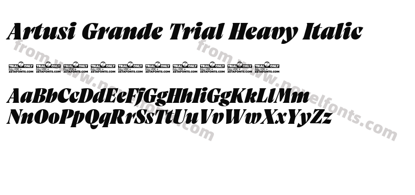 Artusi Grande Trial Heavy ItalicPreview