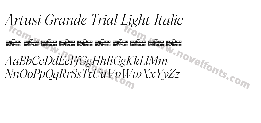 Artusi Grande Trial Light ItalicPreview