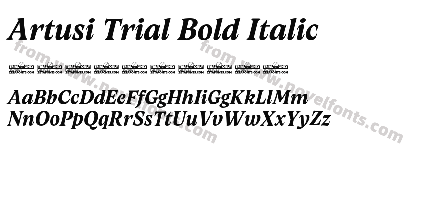 Artusi Trial Bold ItalicPreview