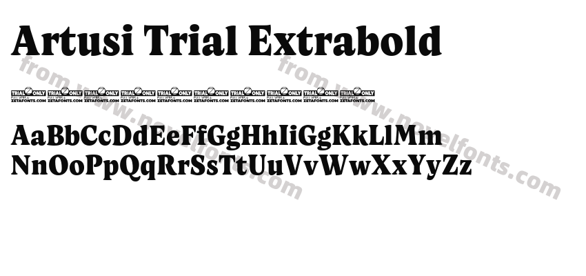 Artusi Trial ExtraboldPreview