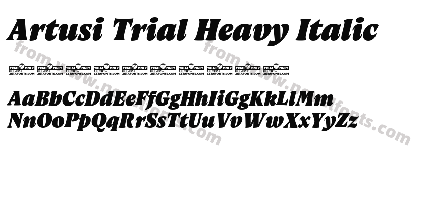 Artusi Trial Heavy ItalicPreview