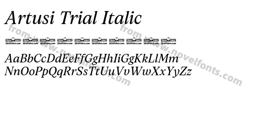 Artusi Trial ItalicPreview