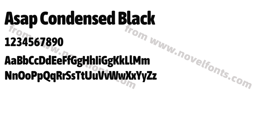 Asap Condensed BlackPreview