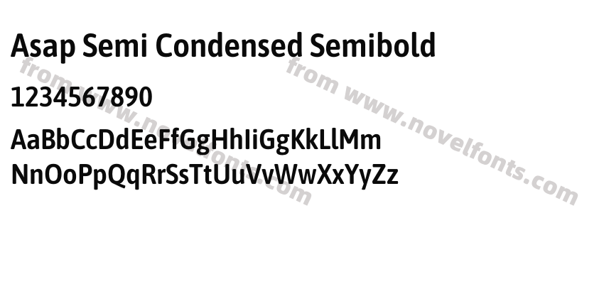 Asap Semi Condensed SemiboldPreview