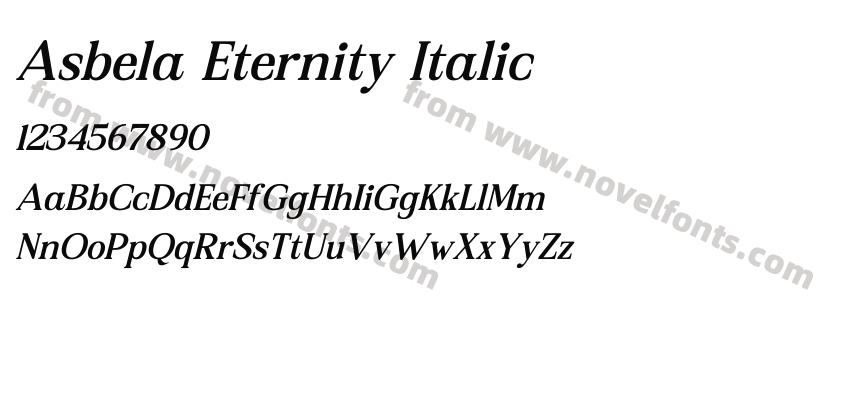 Asbela Eternity ItalicPreview