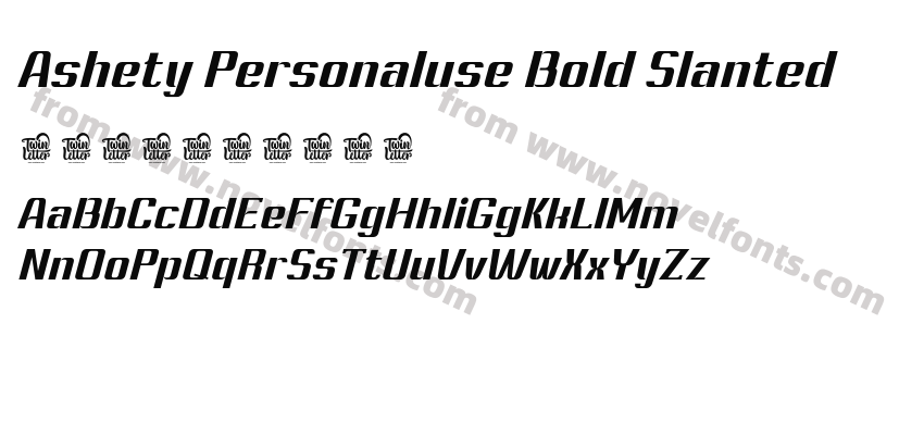 Ashety Personaluse Bold SlantedPreview