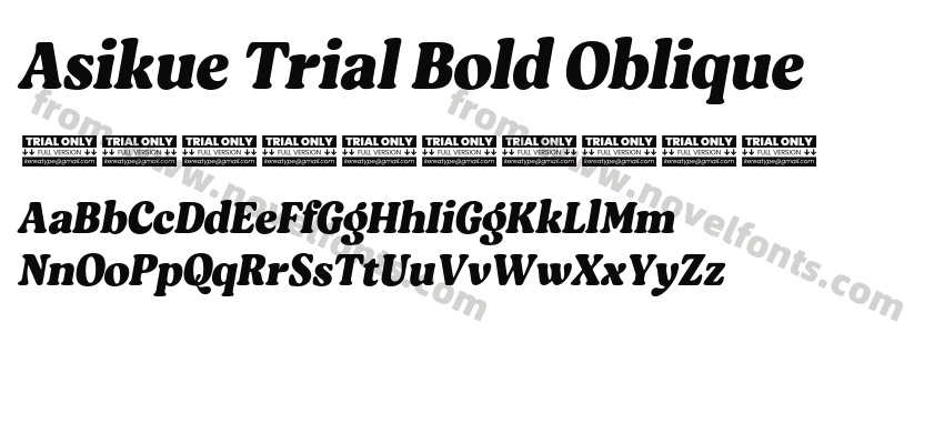 Asikue Trial Bold ObliquePreview