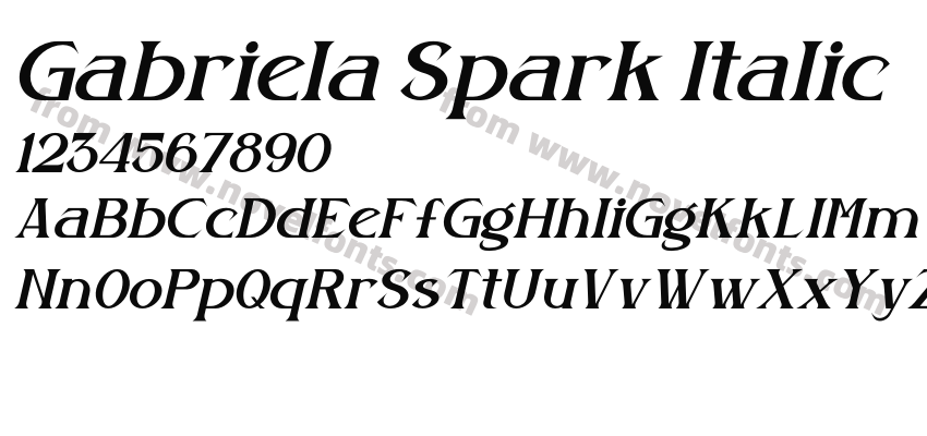 Gabriela Spark ItalicPreview