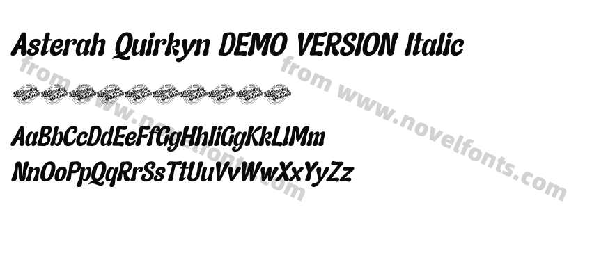 Asterah Quirkyn DEMO VERSION ItalicPreview